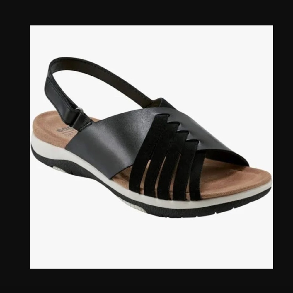 Earth Suzie Black Sandal, Sz 8, EUC